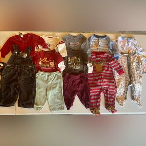 12 piece baby boy bundle; 3-6 months; fall and winter